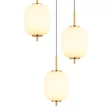 Globo EWALD függeszték fém, üveg, sárgaréz, fekete, fehér, LED, 20W, 3000K, 1483Lm - 15217-3