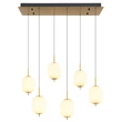 Globo EWALD függeszték fém, üveg, sárgaréz, fekete, fehér, LED, 40W, 3000K, 2176Lm - 15217-6