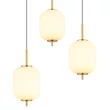 Globo EWALD függeszték fém, üveg, sárgaréz, fekete, fehér, LED, 40W, 3000K, 2176Lm - 15217-6