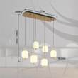 Globo EWALD függeszték fém, üveg, sárgaréz, fekete, fehér, LED, 40W, 3000K, 2176Lm - 15217-6