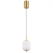 Globo EWALD függeszték fém, üveg, sárgaréz, fekete, fehér, LED, 7W, 3000K, 703Lm - 15217H