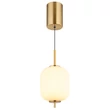 Globo EWALD függeszték fém, üveg, sárgaréz, fekete, fehér, LED, 7W, 3000K, 703Lm - 15217H