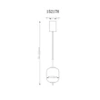 Globo EWALD függeszték fém, üveg, sárgaréz, fekete, fehér, LED, 7W, 3000K, 703Lm - 15217H