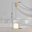 Globo EWALD függeszték fém, üveg, sárgaréz, fekete, fehér, LED, 7W, 3000K, 703Lm - 15217H