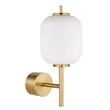 Globo EWALD fali lámpa fém, üveg, sárgaréz, fekete, fehér, LED, 7W, 3000K, 606Lm - 15217W