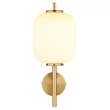 Globo EWALD fali lámpa fém, üveg, sárgaréz, fekete, fehér, LED, 7W, 3000K, 606Lm - 15217W