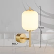 Globo EWALD fali lámpa fém, üveg, sárgaréz, fekete, fehér, LED, 7W, 3000K, 606Lm - 15217W