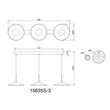 Globo LAMPONE függeszték fém, akril, fekete, fehér, LED, 24W, 4000K, 1100Lm - 15635S-3