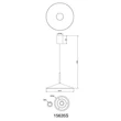 Globo LAMPONE függeszték fém, akril, fekete, fehér, LED, 18W, 4000K, 980Lm - 15635S