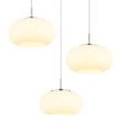 Globo QUINTARA függeszték fém, üveg, nikkel, fehér, LED, 18W, 3000K, 1500Lm - 15744-3HN