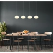 Globo QUINTARA függeszték fém, üveg, nikkel, fehér, LED, 24W, 3000K, 2000Lm - 15744-4HN