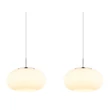 Globo QUINTARA függeszték fém, üveg, nikkel, fehér, LED, 24W, 3000K, 2000Lm - 15744-4HN