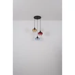 Globo SANDER függeszték fém, üveg, fekete, kék, piros, borostyán, E27 - 15748-3HR