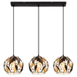Globo MIKA függeszték fém, akril, fekete, arany, áttetsző, E27 - 15759-3H