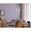 Globo ANNIKA függeszték fém, üveg, cappuccino, füstszín, E27 - 21000-3HCA