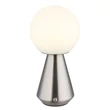 Globo SORA asztali dekor lámpa fém, akril, nikkel, fehér, LED, 1.5W, 3000-4500-6500K, 140 Lm - 21029N
