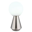 Globo SORA asztali dekor lámpa fém, akril, nikkel, fehér, LED, 1.5W, 3000-4500-6500K, 140 Lm - 21029N