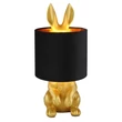 Globo RABBIT asztali lámpa műanyag, bársony, arany, fekete, E27 - 21633G