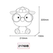 Globo SHEEPY asztali gyerek lámpa műanyag, kék, fehér, LED, 1W, 3000K, 32 Lm - 21760B