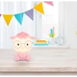Globo SHEEPY asztali gyerek lámpa műanyag, pink, fehér, LED, 1W, 3000K, 32 Lm - 21760P