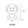 Globo PUPPY asztali gyerek lámpa műanyag, kék, fehér, LED, 1W, 3000K, 32 Lm - 21761B