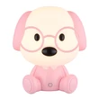 Globo PUPPY asztali gyerek lámpa műanyag, pink, fehér, LED, 1W, 3000K, 32 Lm - 21761P