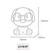 Globo PUPPY asztali gyerek lámpa műanyag, pink, fehér, LED, 1W, 3000K, 32 Lm - 21761P