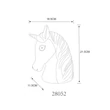 Globo UNICORN dekor lámpa műanyag, fehér, sokszínű, LED, 2W, 3000K,  - 28052