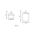 Globo CANDLY dekor lámpa műanyag, fehér, LED, LED, 0.02W, 2300K, 3Lm - 28101