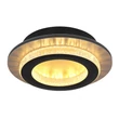 Globo JAYDEN mennyezet lámpa fém, műanyag, fekete, arany ,áttetsző LED, 12W, 3000-4000-6500K, 470Lm - 48042-12G