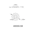 Globo ALWINA mennyezet lámpa fém, akril, fehér, LED, 58W, 2700-6000K, 3190Lm - 48559-58