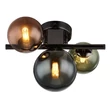 Globo RIHA mennyezet lámpa fém, üveg, fekete, bronz, zöld, petrol, G9, 3.5W, 3000K, 290Lm - 56142-3W