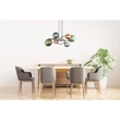 Globo RIHA függeszték fém, üveg, fekete, bronz, zöld, petrol, G9, 3.5W, 3000K, 290Lm - 56142-6H