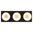 Globo RAYMOND mennyezet lámpa fém, műanyag, fekete, antracit, arany, LED, 24W, 3000K, 1000Lm - 56964-3