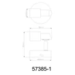 Globo KINLEY fali lámpa fém, nikkel, GU10, 3W, 3000K, 250Lm - 57385-1