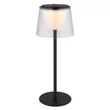 Globo MARIAM kültéri asztali lámpa fém, műanyag, fekete, áttetsző, LED, 1.8W, 3000K, 150Lm, IP44 - 58462K