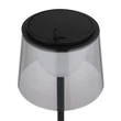 Globo MARIAM kültéri asztali lámpa fém, műanyag, fekete, füstszín, LED, 1.8W, 3000K, 150Lm, IP44 - 58462S