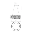 Globo KLUNKA függeszték fém, kristály, króm, LED, 58W, 2700-6000K, 4798Lm - 67176-58