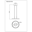 Globo DELLA függeszték fém, műanyag, fekete, szürke, fehér, LED, 40W, 3000-4000-6000K, 1790 Lm - 67179H