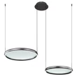 Globo BRIGGS függeszték fém, akril, fekete, LED,  50W, 2700-6000K, 1000Lm - 67186-50