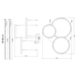 Globo BRIGGS függeszték fém, akril, fekete, LED,  55W, 2700-6000K, 1200Lm - 67186-60