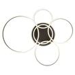 Globo GROUNI mennyezet lámpa fém, akril, titániumszín, fehér, LED, 120W, 2700-6000K, 4900Lm - 67314-120