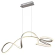 Globo SWIRL függeszték fém, műanyag, nikkel, fehér, LED, 40W, 4000K, 3670Lm - 67341N