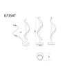Globo WATKINS asztali lámpa fém, műanyag, fém, barna, fekete, fehér, LED, 12.5W, 3000K, 540Lm - 67354T