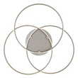 Globo KOMBOS mennyezet lámpa fém, műanyag, nikkel, fehér, LED, 40W, 4000K, 3520Lm - 67355-40N