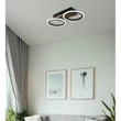 Globo BLEVINS mennyezet lámpa fém, fa, műanyag,  fekete, barna, fehér, LED, 15W, 3000-4200-6000K, 880Lm - 67360D2