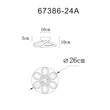 Globo MELISAND mennyezet lámpa fém, szilikon, antracit, fehér, LED, 24W, 2700-4000-6000K, 1400Lm - 67386-24A