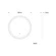 Globo RIVAS tükör fém, tükör, műanyag, nikkel, LED, 10W, 2700-4000-6500K, 518Lm - 84035