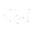 Globo RIVAS tükör fém, tükör, műanyag, üveg ,LED, 10W, 2700-4000-6500K, 532Lm - 84038