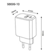 Globo USB ADAPTER usb adapter műanyag, fehér, 10W, 5V, DC/2 A - 98699-10